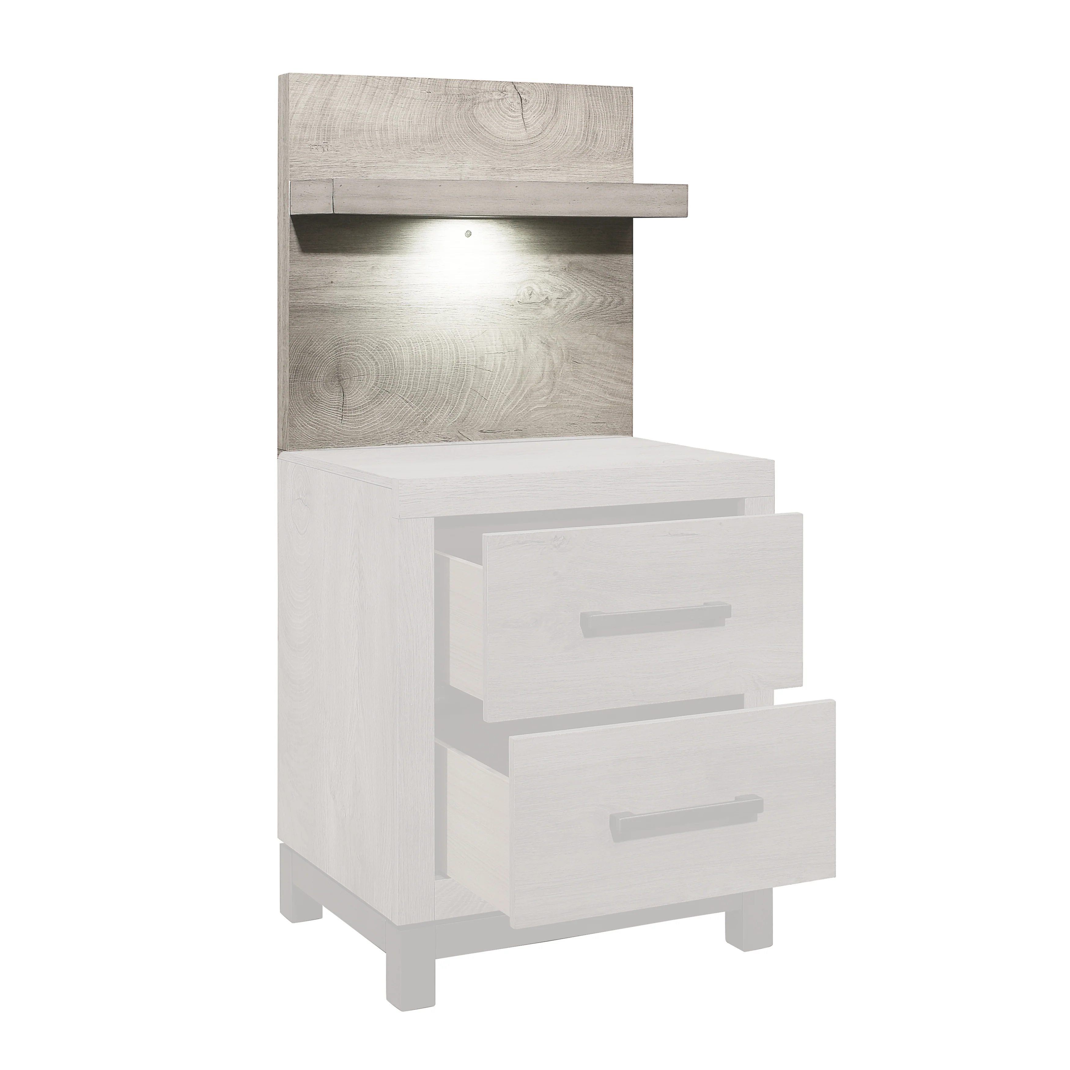 1577-4P-Bedroom (2) Night Stand with Wall Panel - Image 5