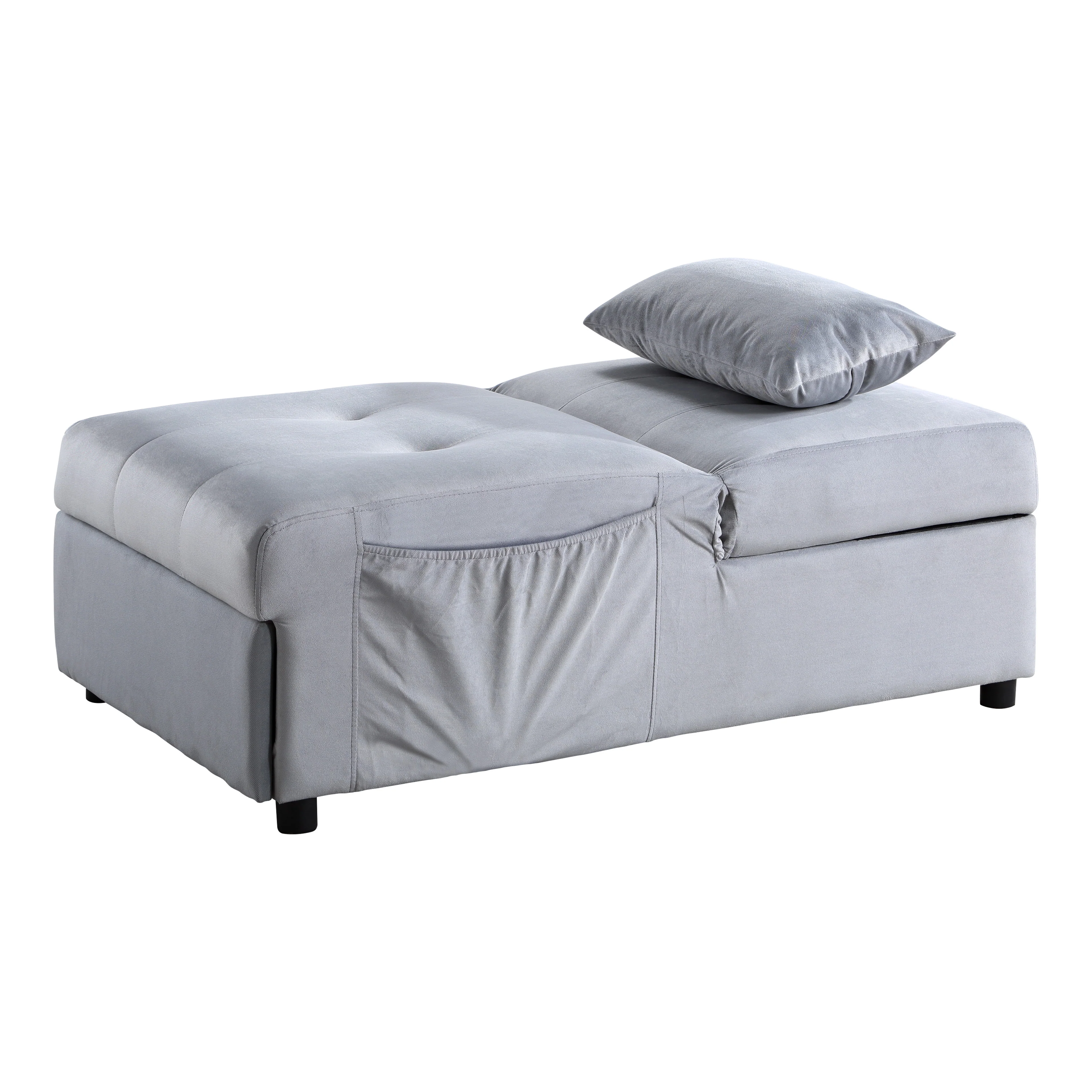 4615-F3 - Lift Top Storage Bench with Pull-out Bed - Image 2