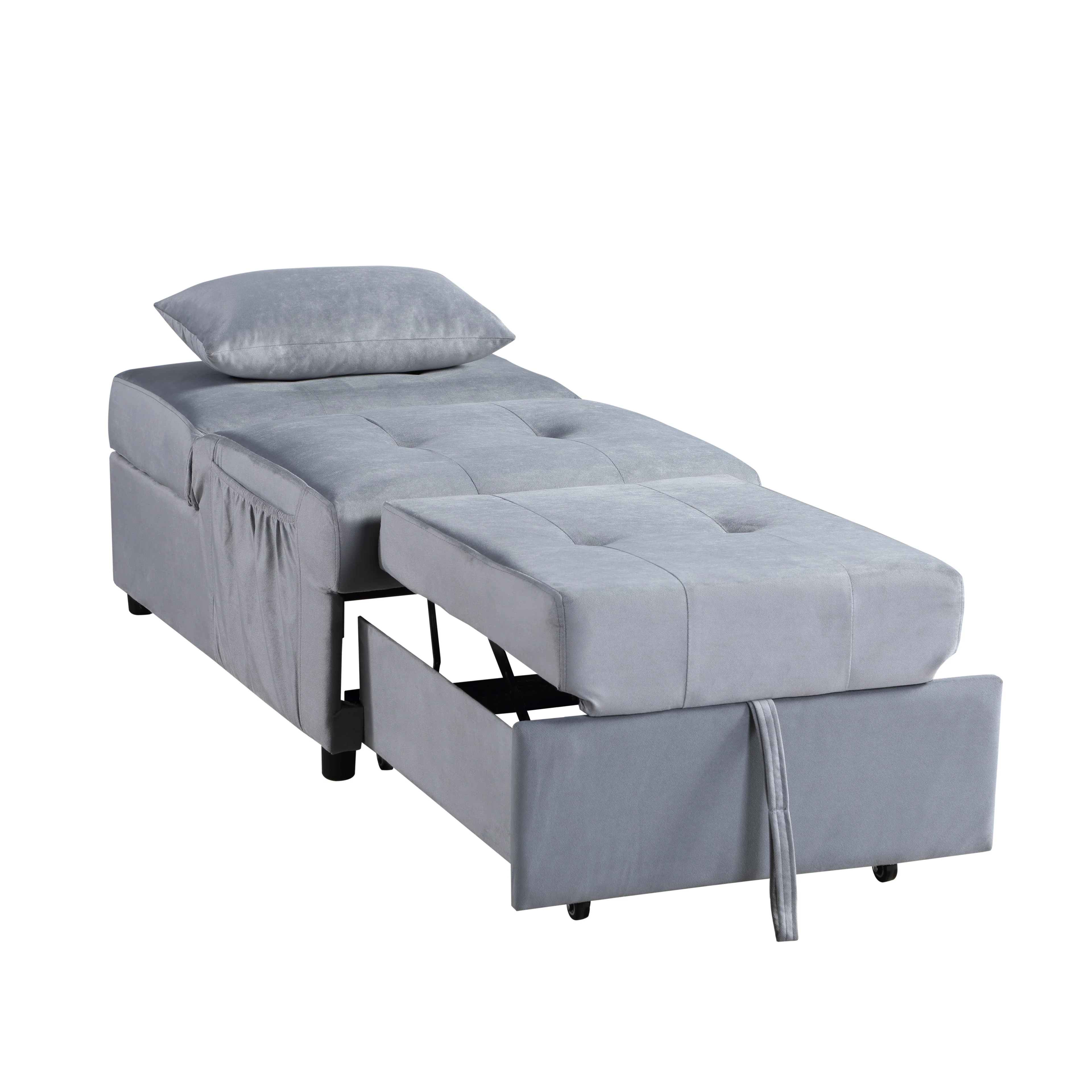4615-F3 - Lift Top Storage Bench with Pull-out Bed - Image 3