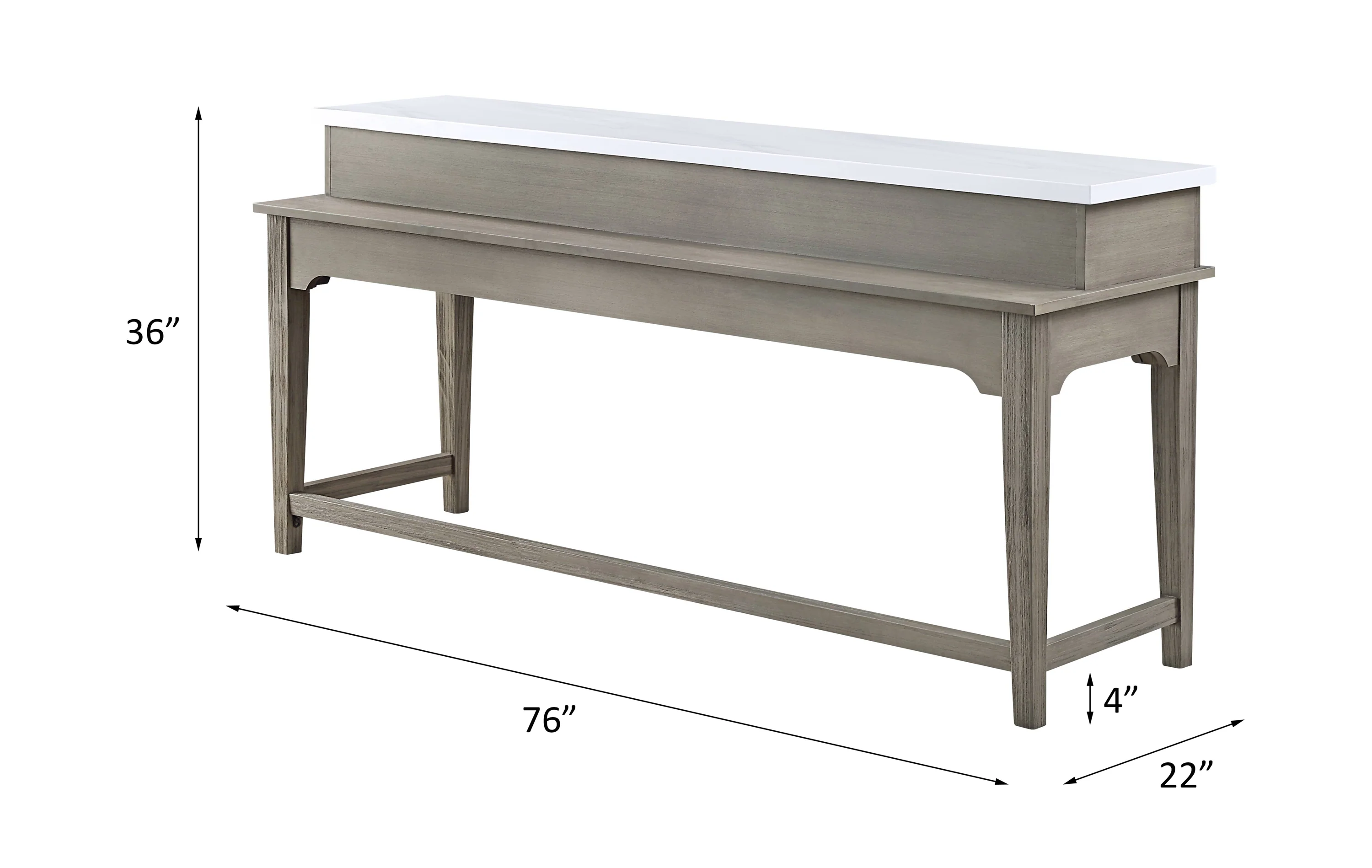 4Pc Pack Counter Height Table Set w/USB Port - Image 7