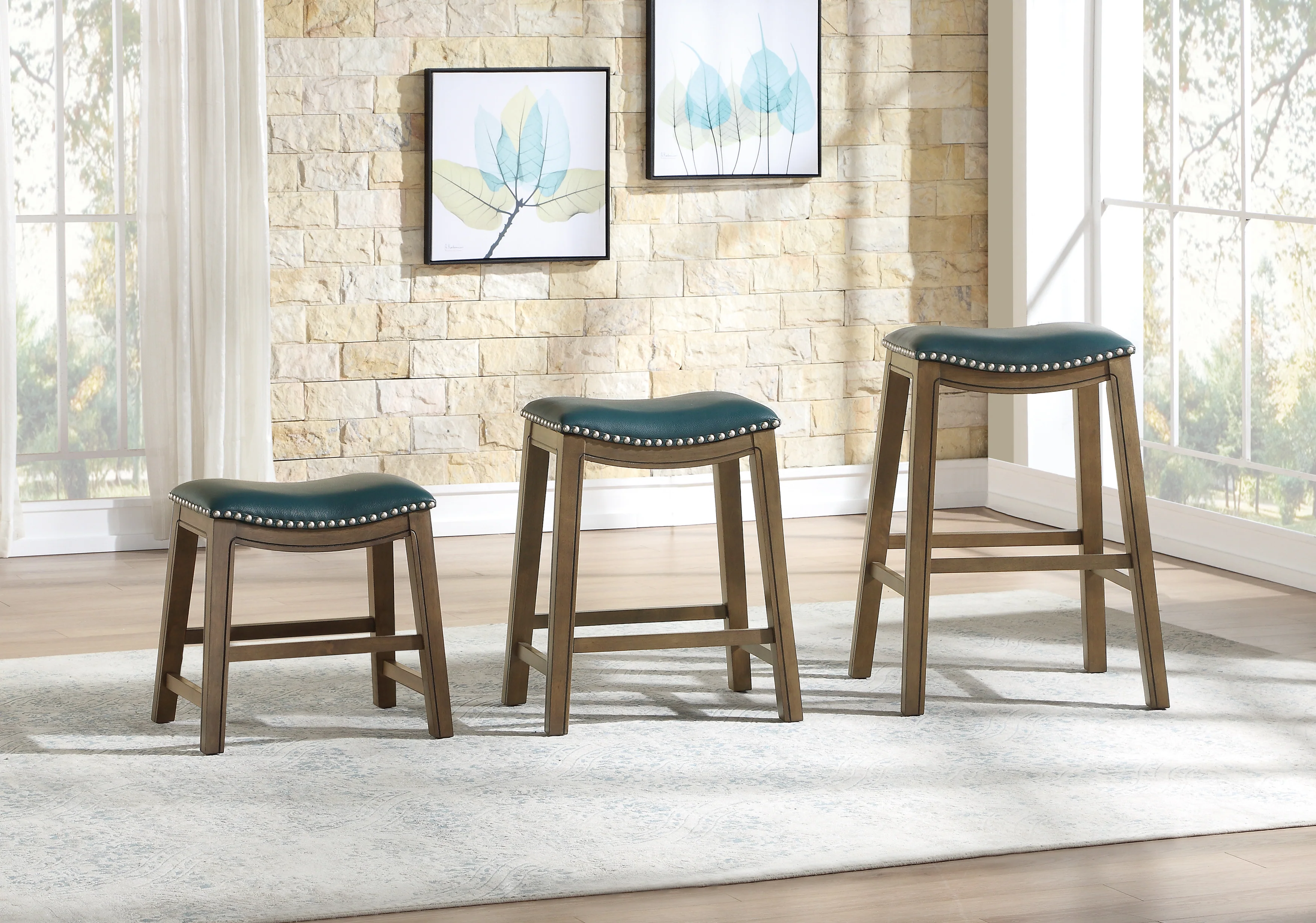 5682GEN-29 - 29 Pub Height Stool, Green - Image 5
