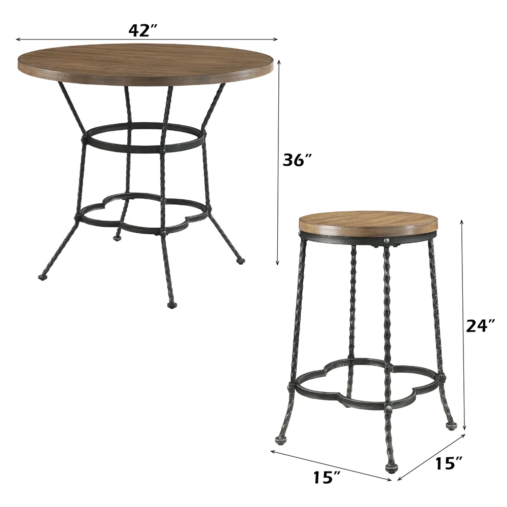 5Pc Pack Counter Height Table Set - Image 2