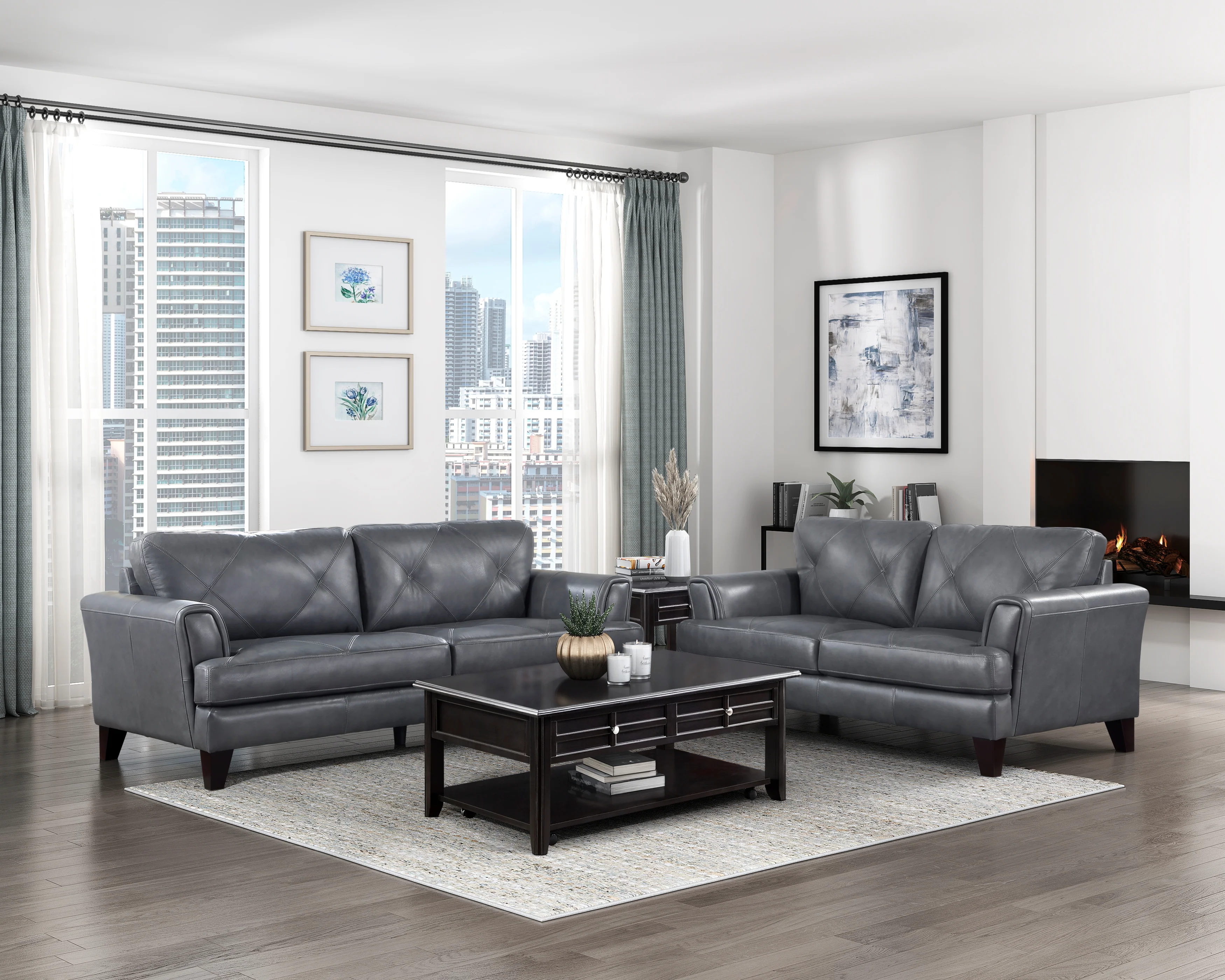 9279BGY-2 - Love Seat - Image 2