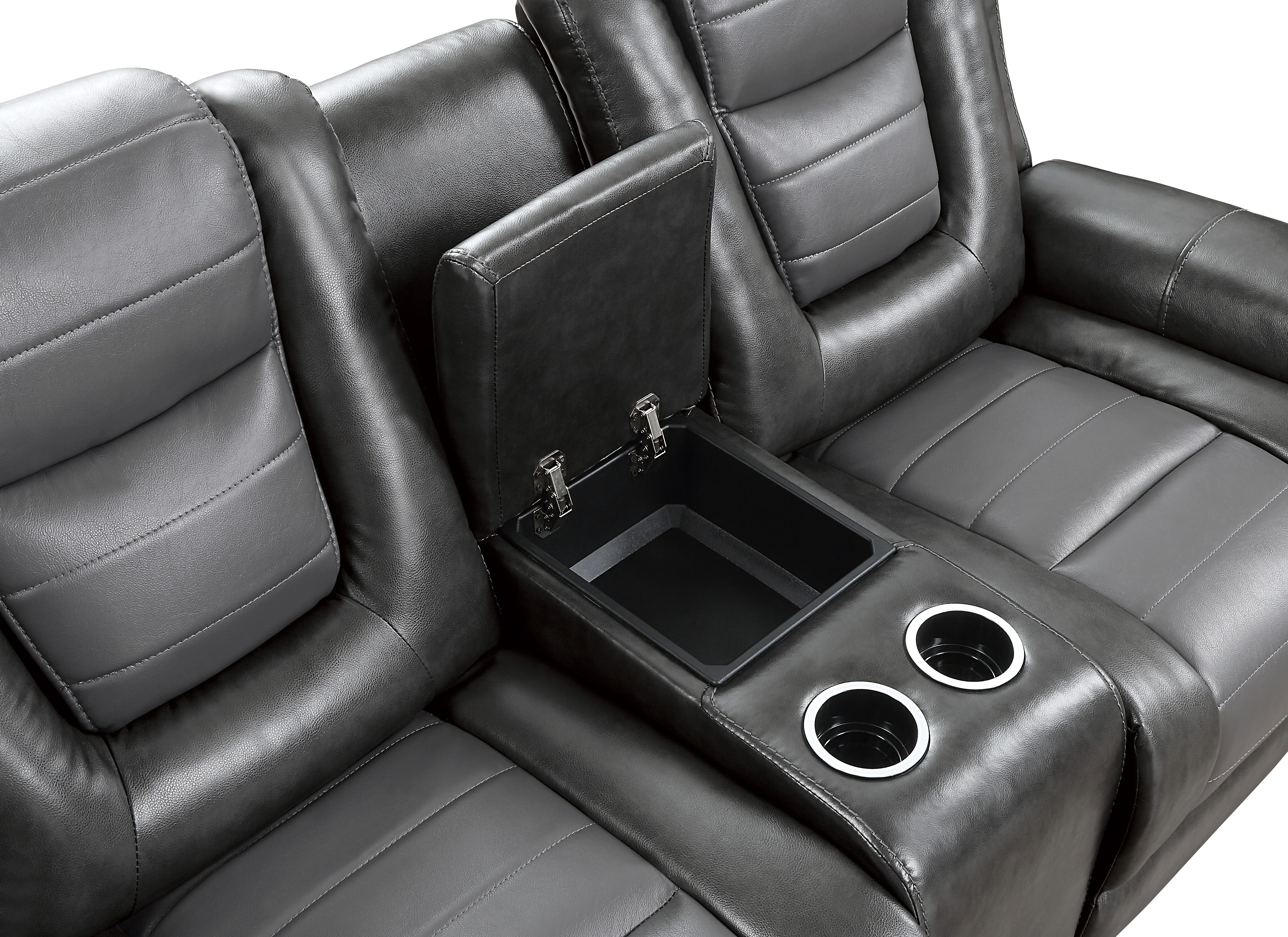 9470GY-2 - Double Glider Reclining Love Seat with Center Console - Image 5