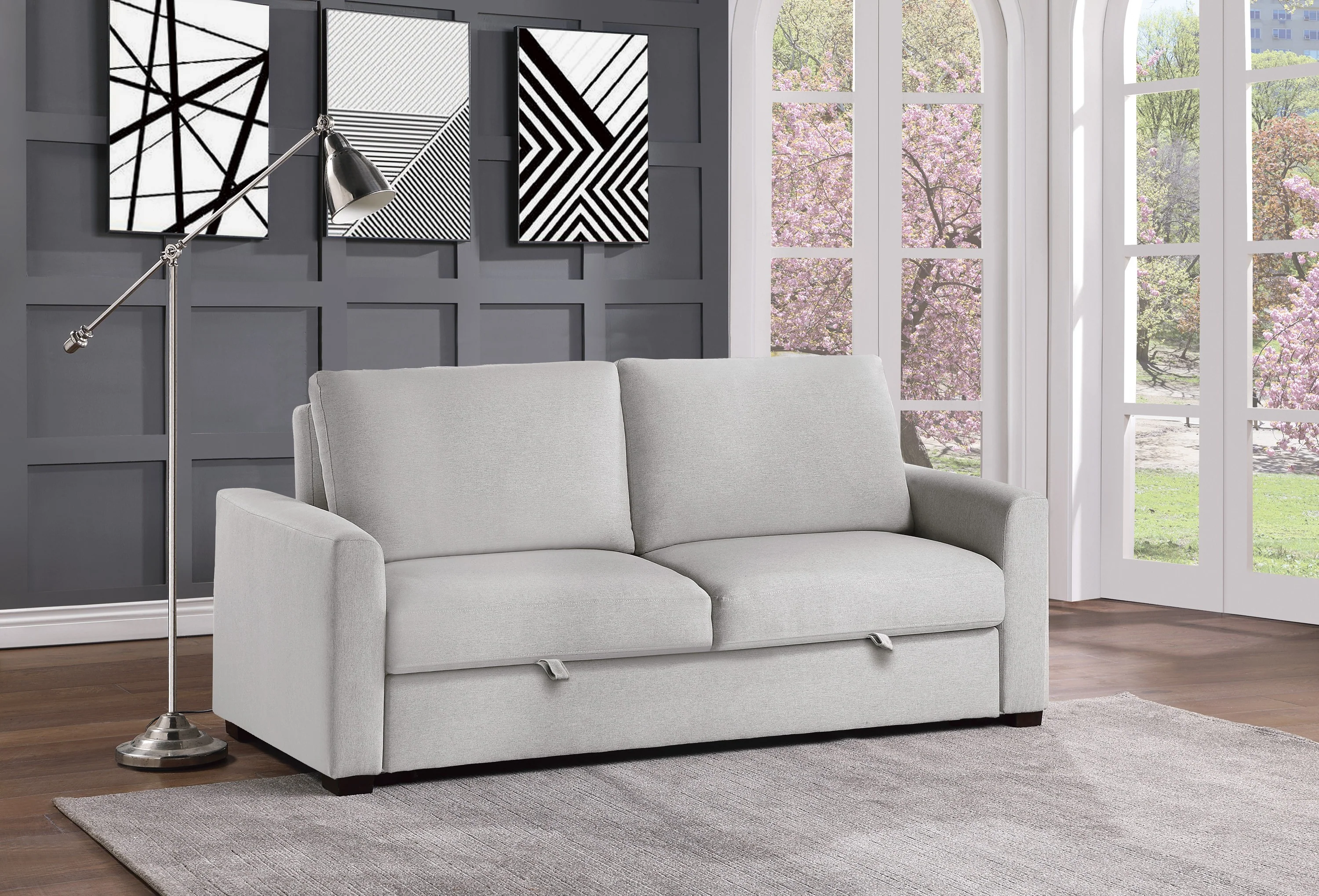 9525RF-3CL - Convertible Studio Sofa with Pull-out Bed - Image 4