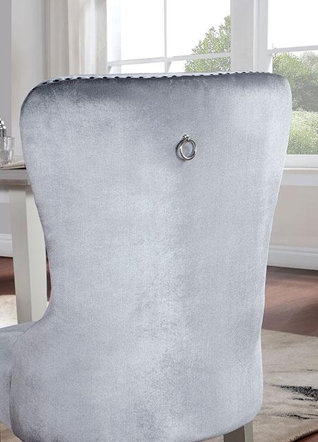ADALIA Wingback Chair (2/CTN), Silver/Dark Gray - Image 4