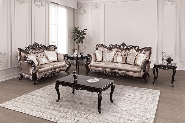 Albacete Loveseat Campage & Walnut - Image 10