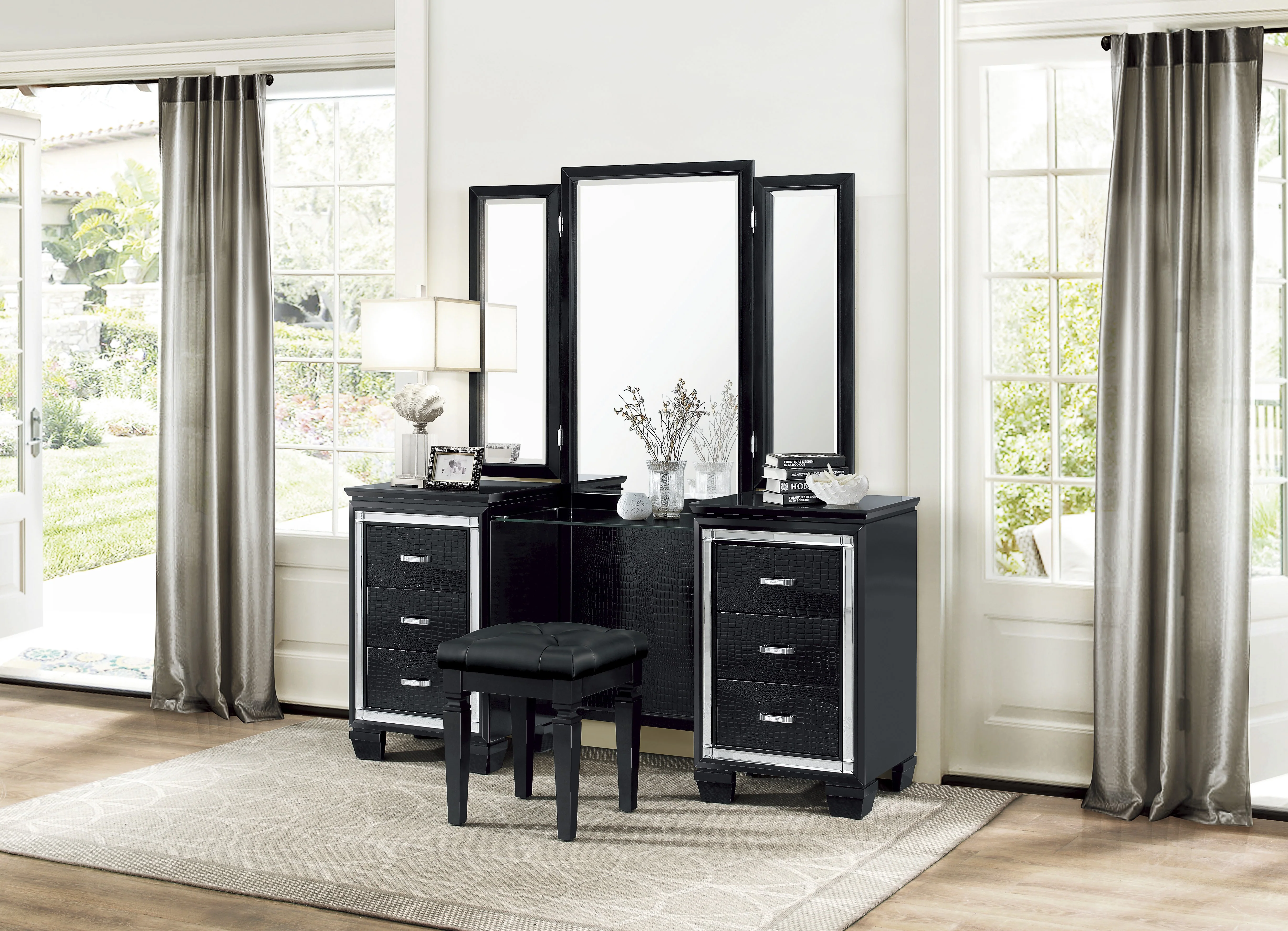 Allura Dressing Table With Mirror - Image 3