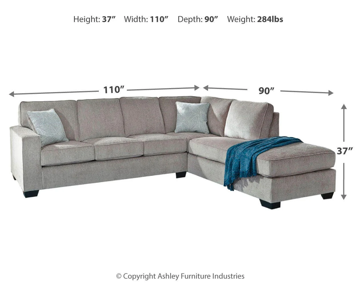 Altari Sleeper Sectional with Chaise - Image 19