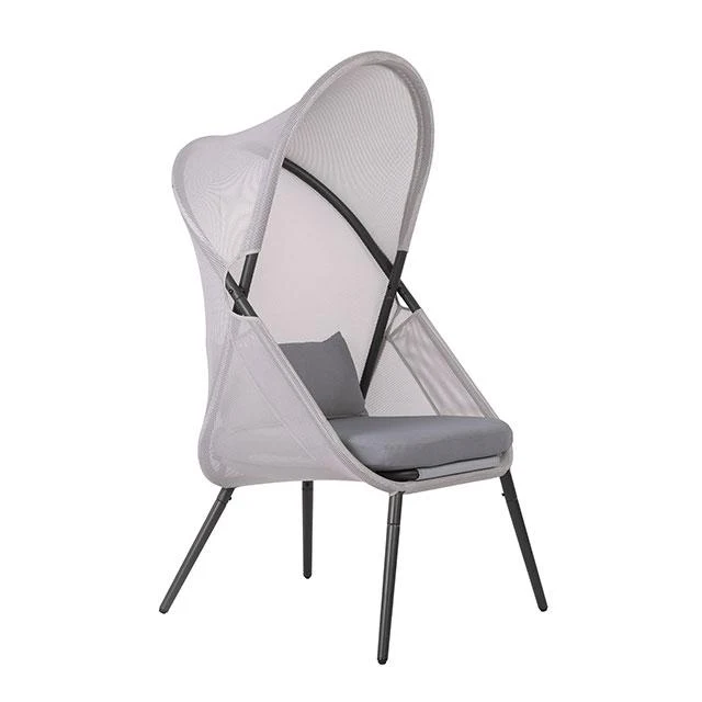 Alverta Foldable Chair Grey & Black (2/Ctn) - Image 3
