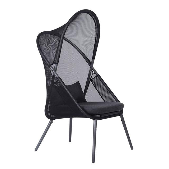 Alverta Foldable Chair Grey & Black (2/Ctn) - Image 6