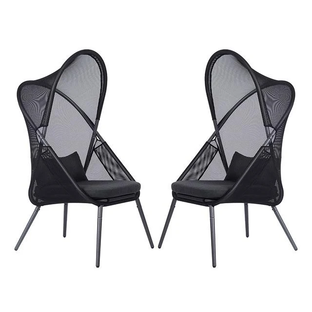 Alverta Foldable Chair Grey & Black (2/Ctn) - Image 7