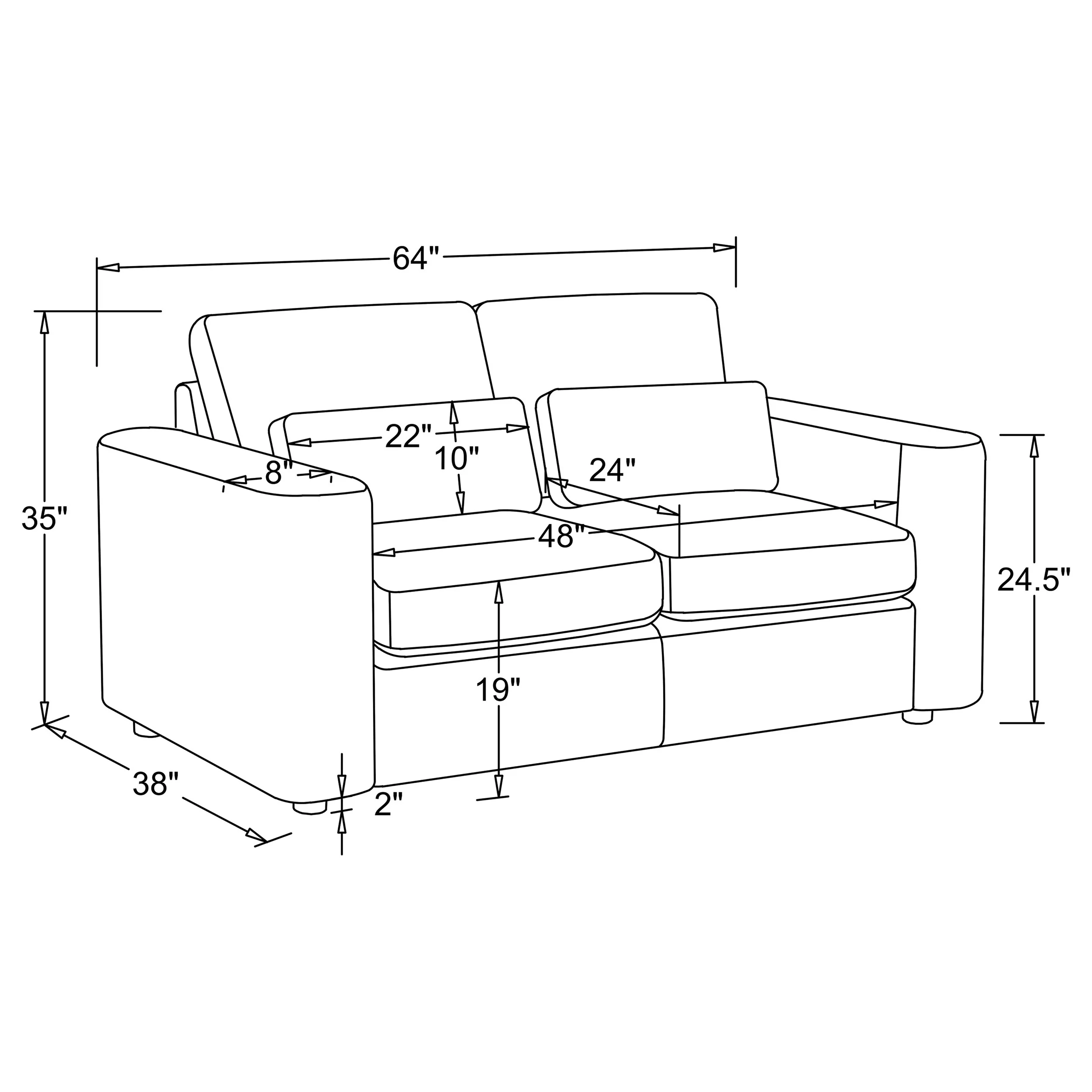 Amador Track Arm Loveseat - Image 18