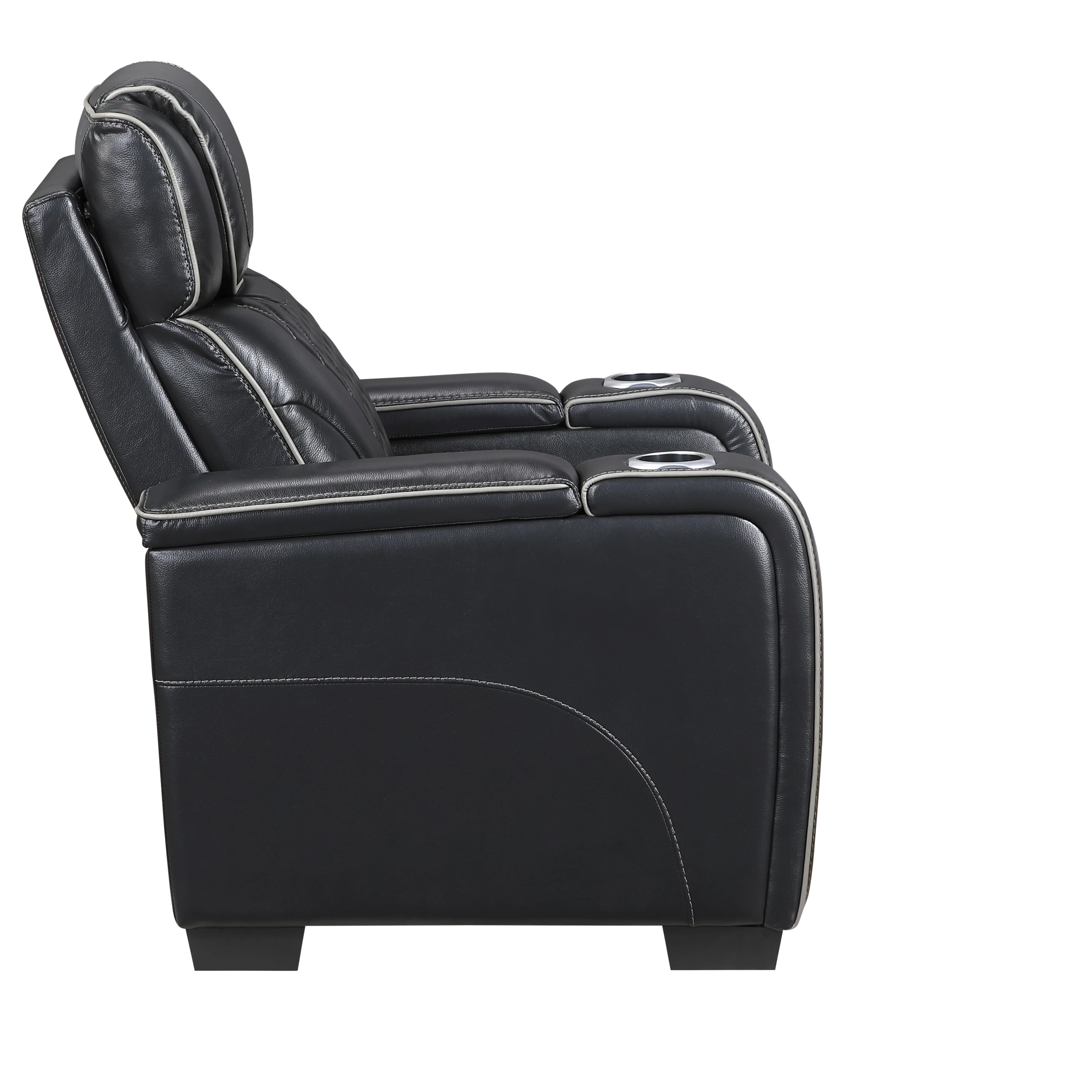 Apex Power Reclining Chair With Power Headrest, Storage Arms With Cup Holders, Air Massage And Heat, LED Lighting And Charging Ports - Image 4
