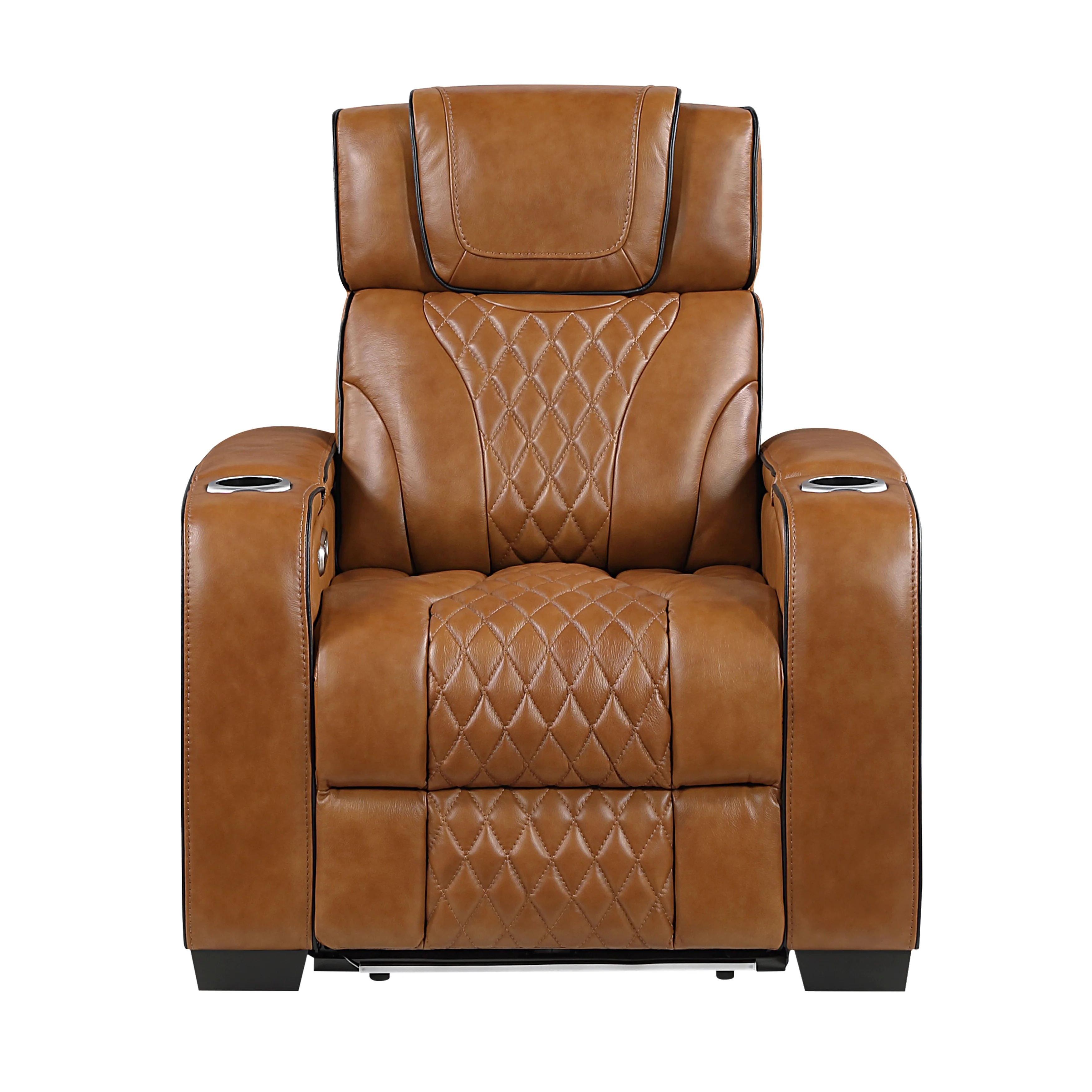 Apex Power Reclining Chair With Power Headrest, Storage Arms With Cup Holders, Air Massage And Heat, LED Lighting And Charging Ports - Image 7