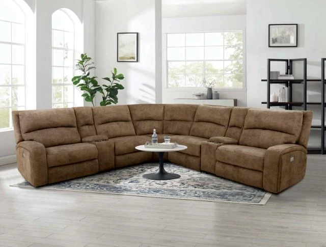 APOSTOLOS Power Sectional, Brown - Image 2