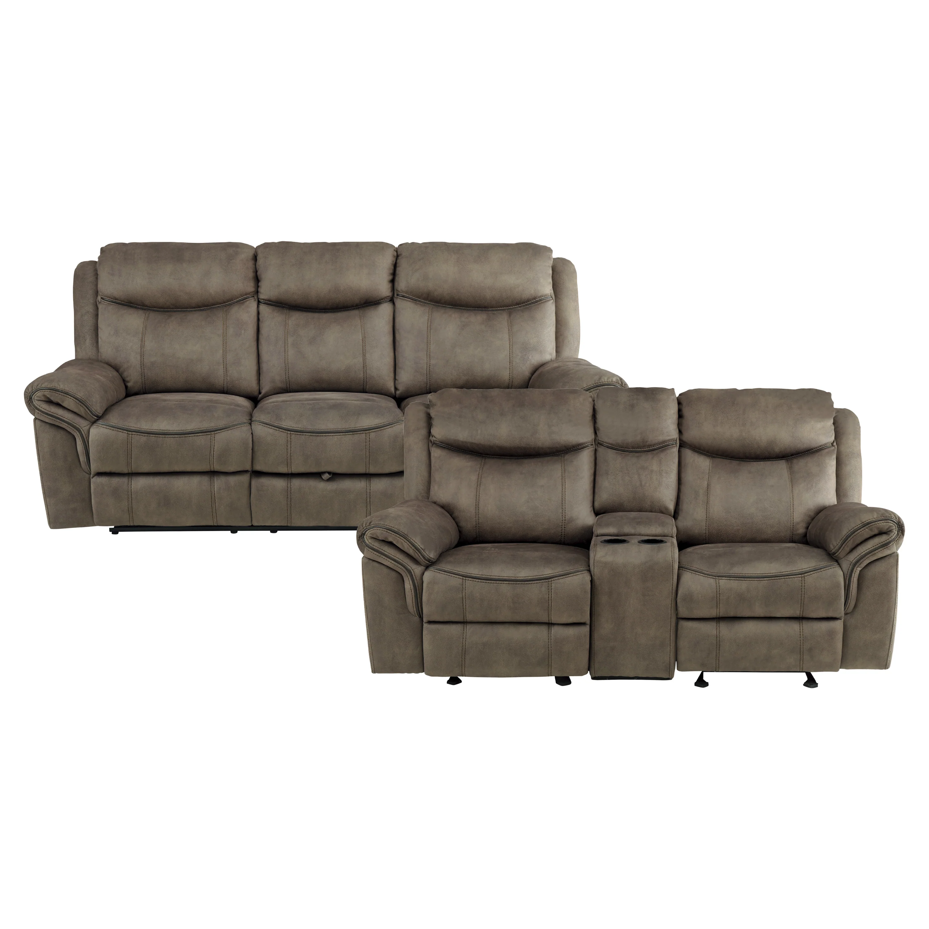 Aram 2PC SET: Sofa, LOVE (8206BRW) - Image 10