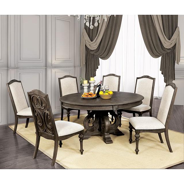 Arcadia Rustic Natural Tone Round Dining Table - Image 2