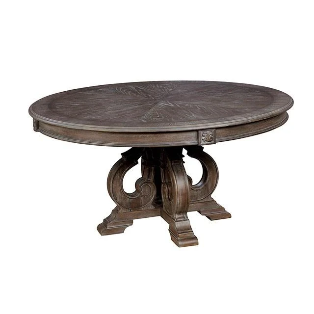 Arcadia Rustic Natural Tone Round Dining Table - Image 4