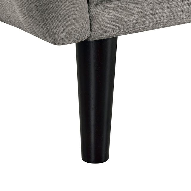 Aristide Futon Sofa Grey & Brown - Image 7