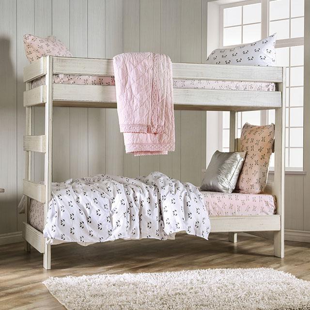 Arlette Twin/Twin Bunk Bed Brown, Black, Gray, & White - Image 16
