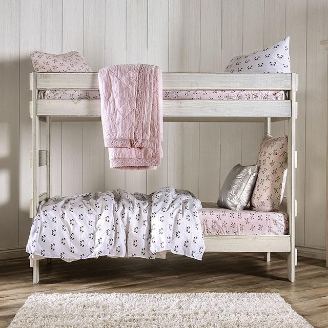 Arlette Twin/Twin Bunk Bed Brown, Black, Gray, & White - Image 17
