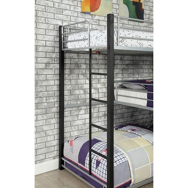 Aubrey Sand Black Twin Triple Decker Bed - Image 4