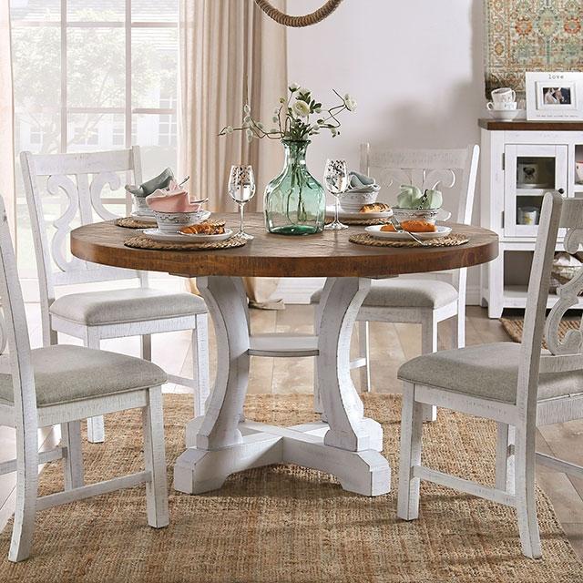 Auletta Transitional Round Dining Table - Image 5
