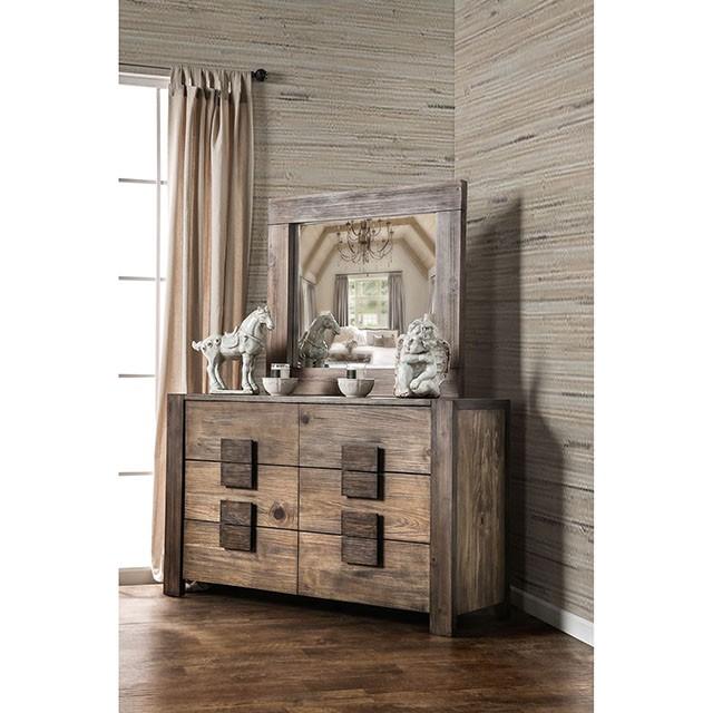AVEIRO Rustic Natural Tone Mirror - Image 2