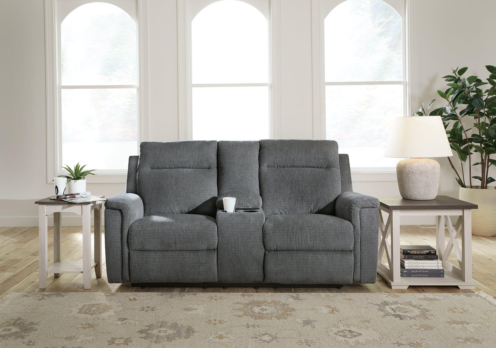 Barnsana Power Reclining Loveseat with Console - Image 2