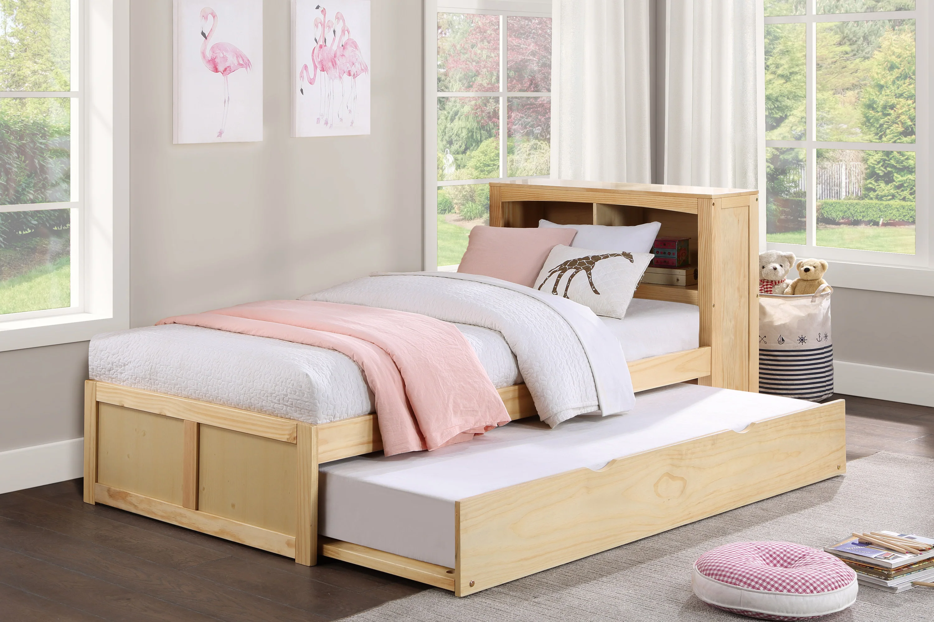 Bartly Twin Bookcase Platform Bed With Twin Trundle - Image 4