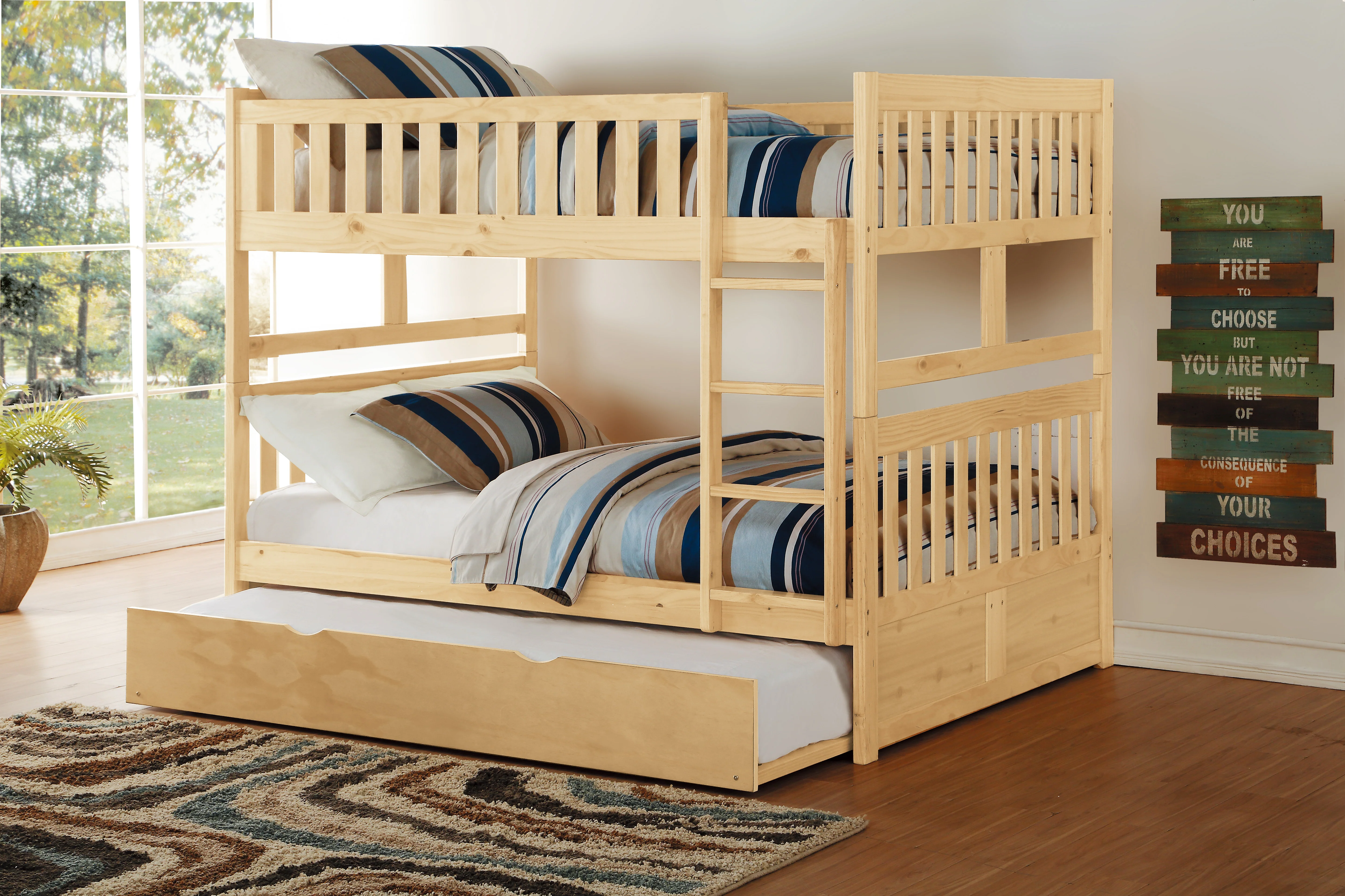 Bartly Full/Full Bunk Bed With Twin Trundle - Image 4