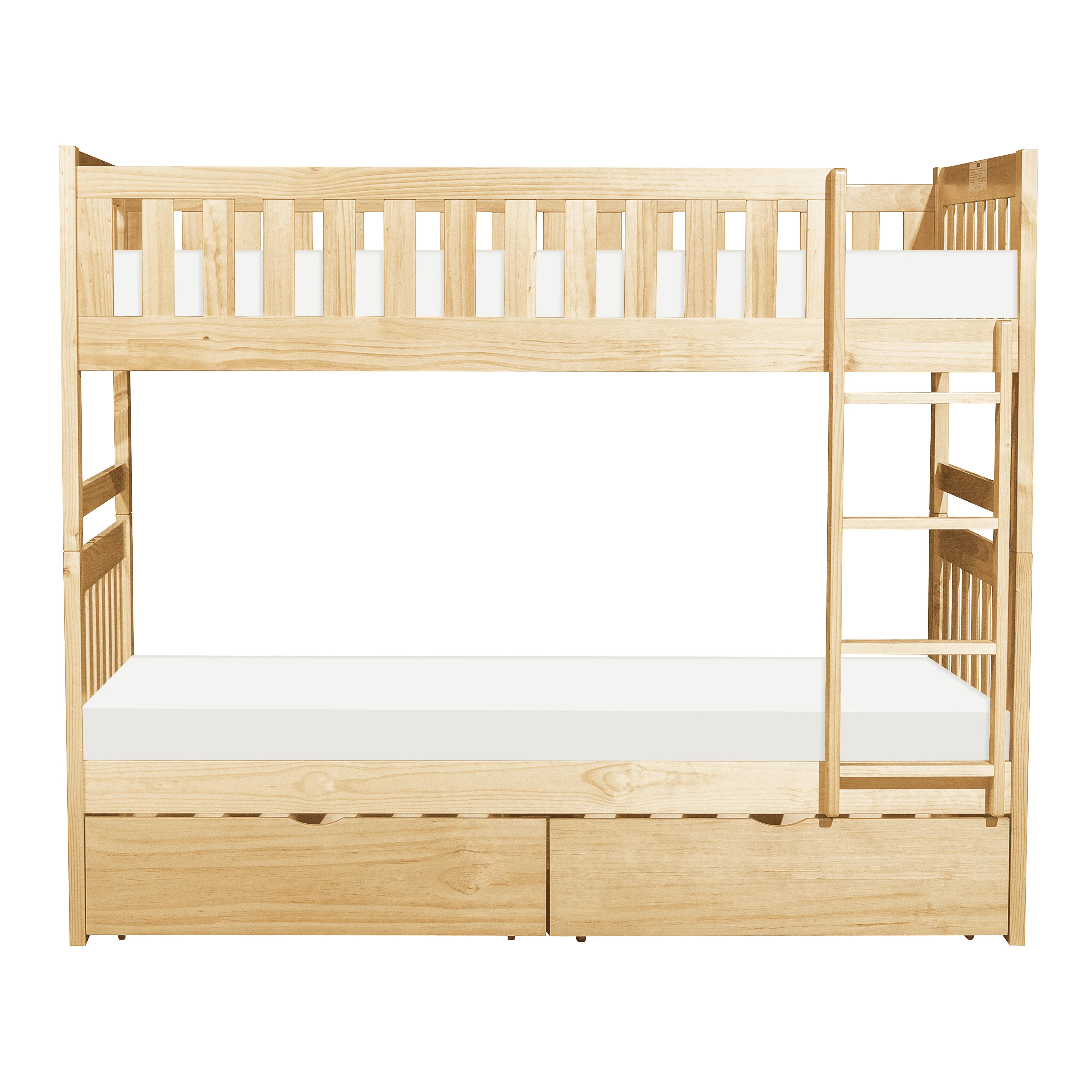 Bartly Twin/Twin Bunk Bed With Storage Boxes - Image 2