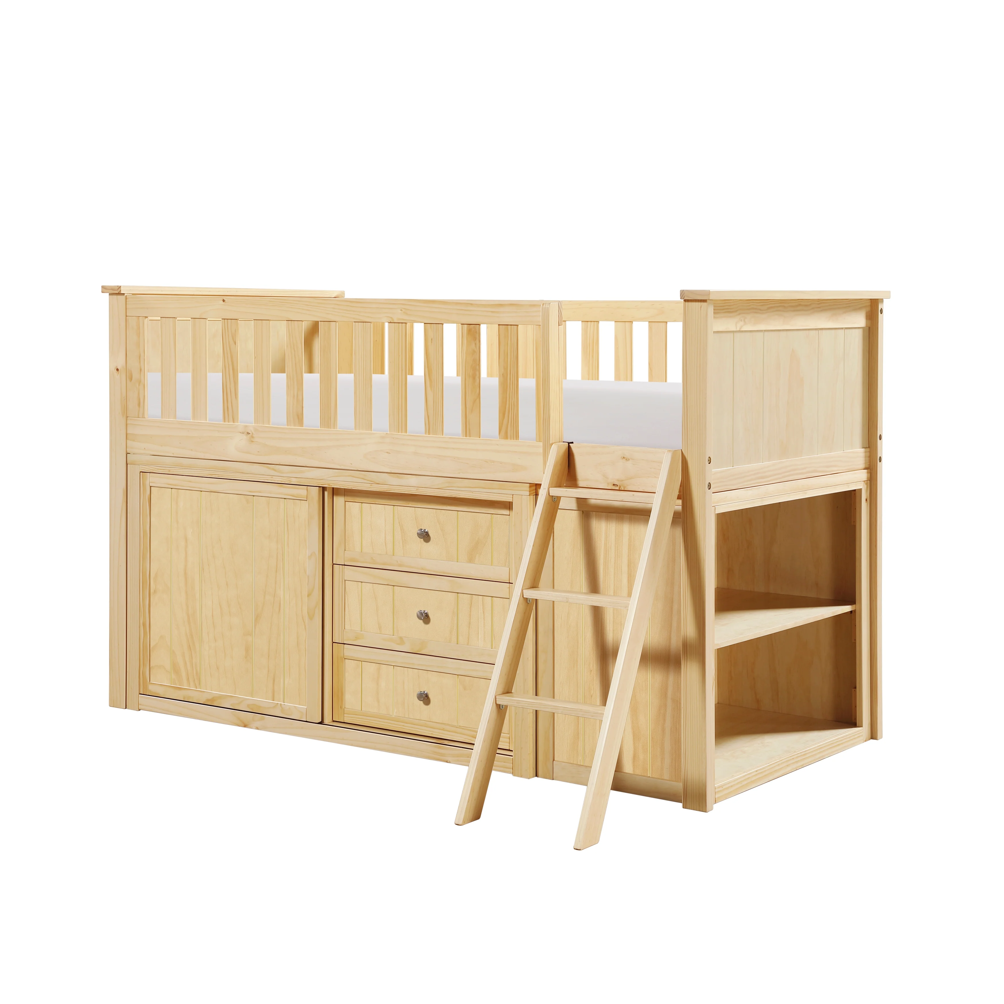 Bartly Low Loft Bunk With Bookcase And Dresser - Image 4
