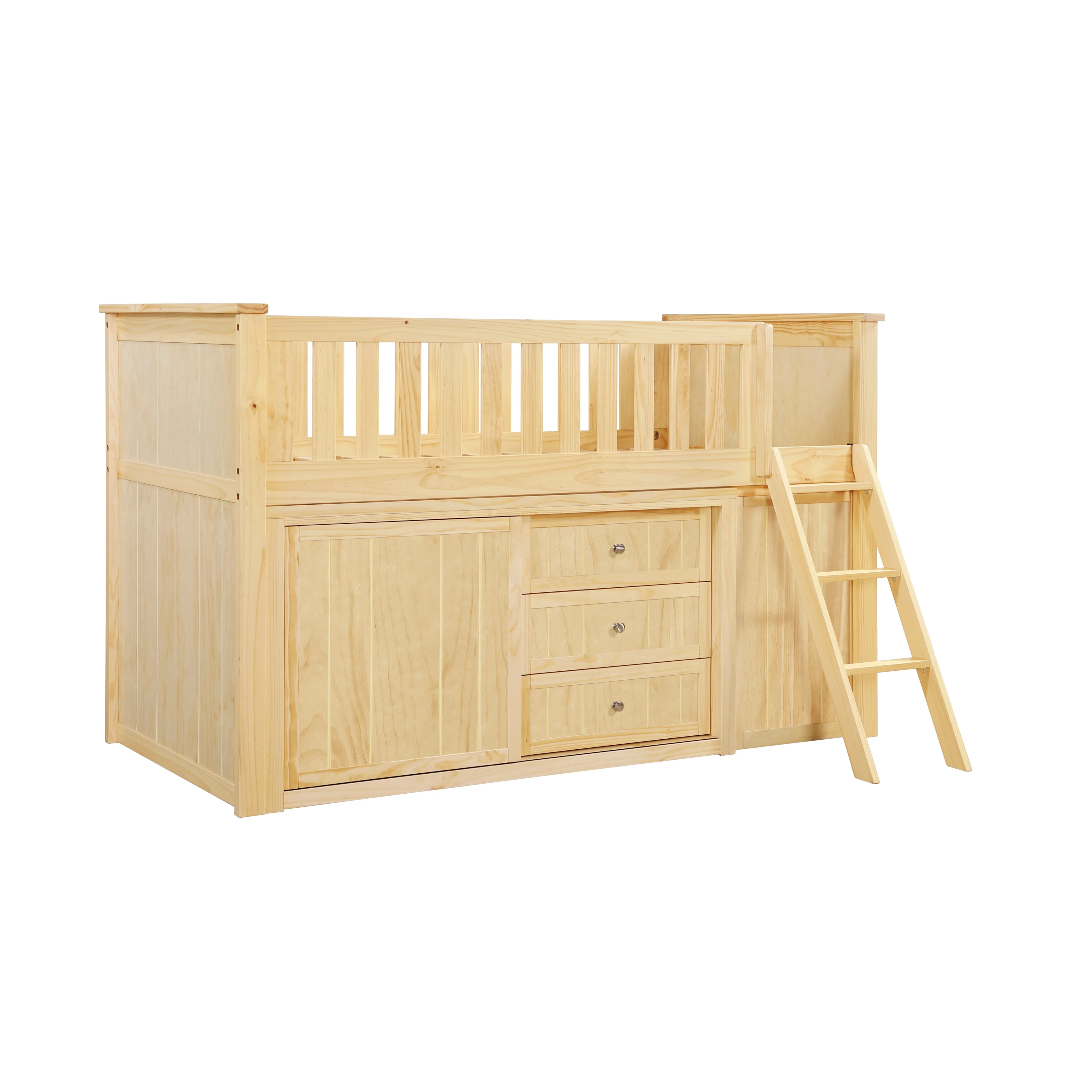Bartly Low Loft Bunk With Bookcase And 2 Dressers - Image 3
