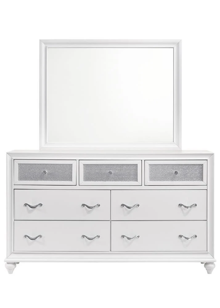 Barzini Rectangle Dresser Mirror White - Image 3