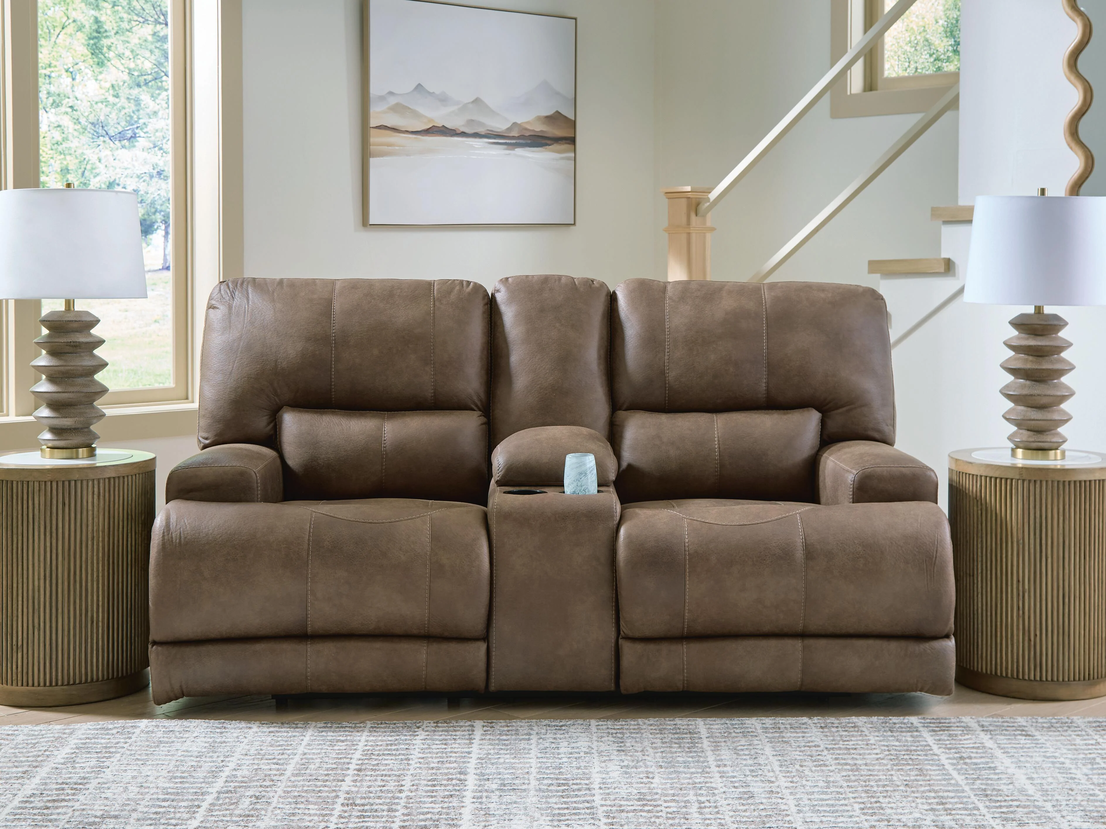 Beckley Place Power Reclining Loveseat with Console - Image 2