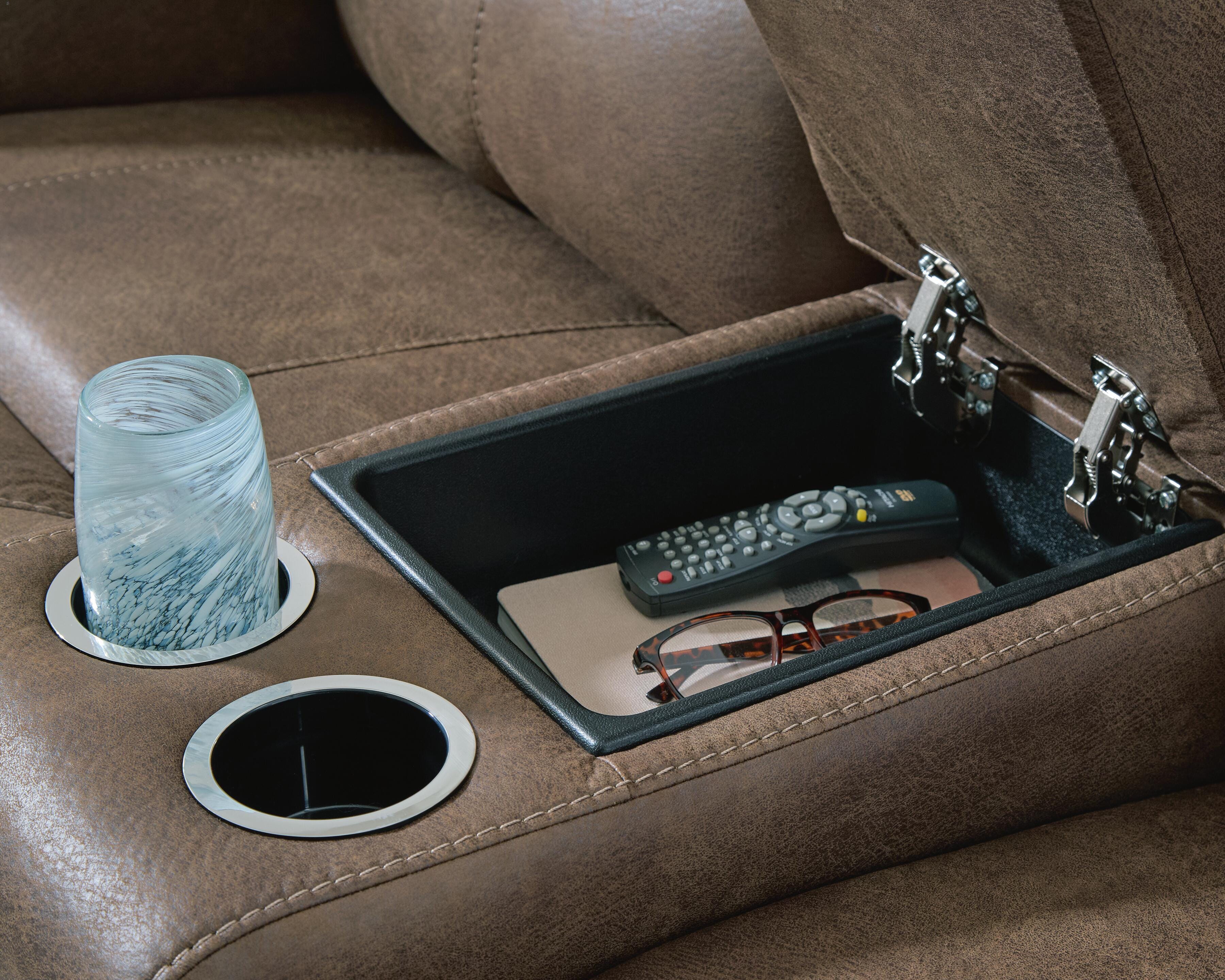 Beckley Place Power Reclining Loveseat with Console - Image 9