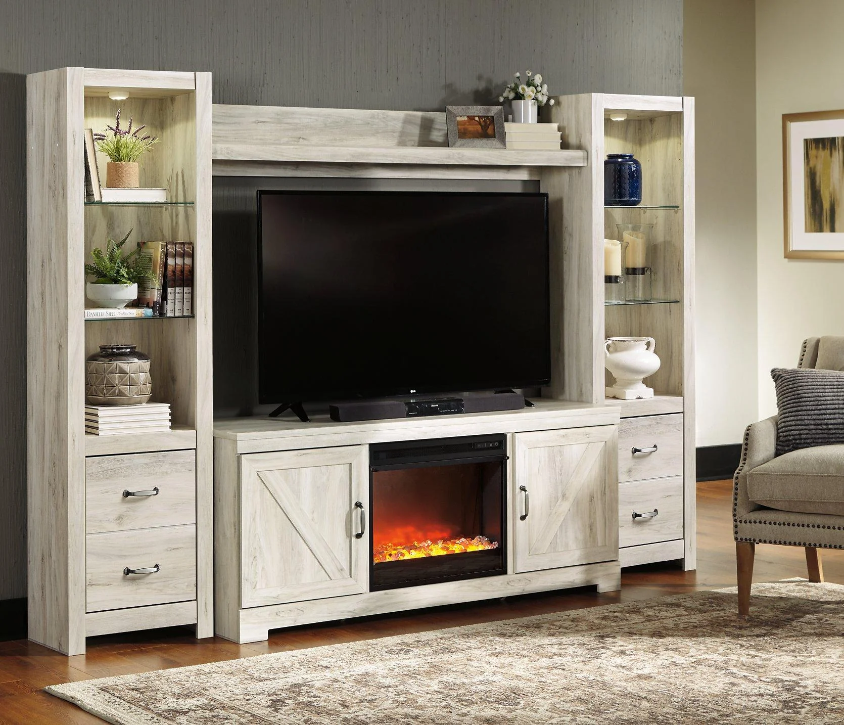 Bellaby 4-Piece Entertainment Center with Fireplace - Image 32