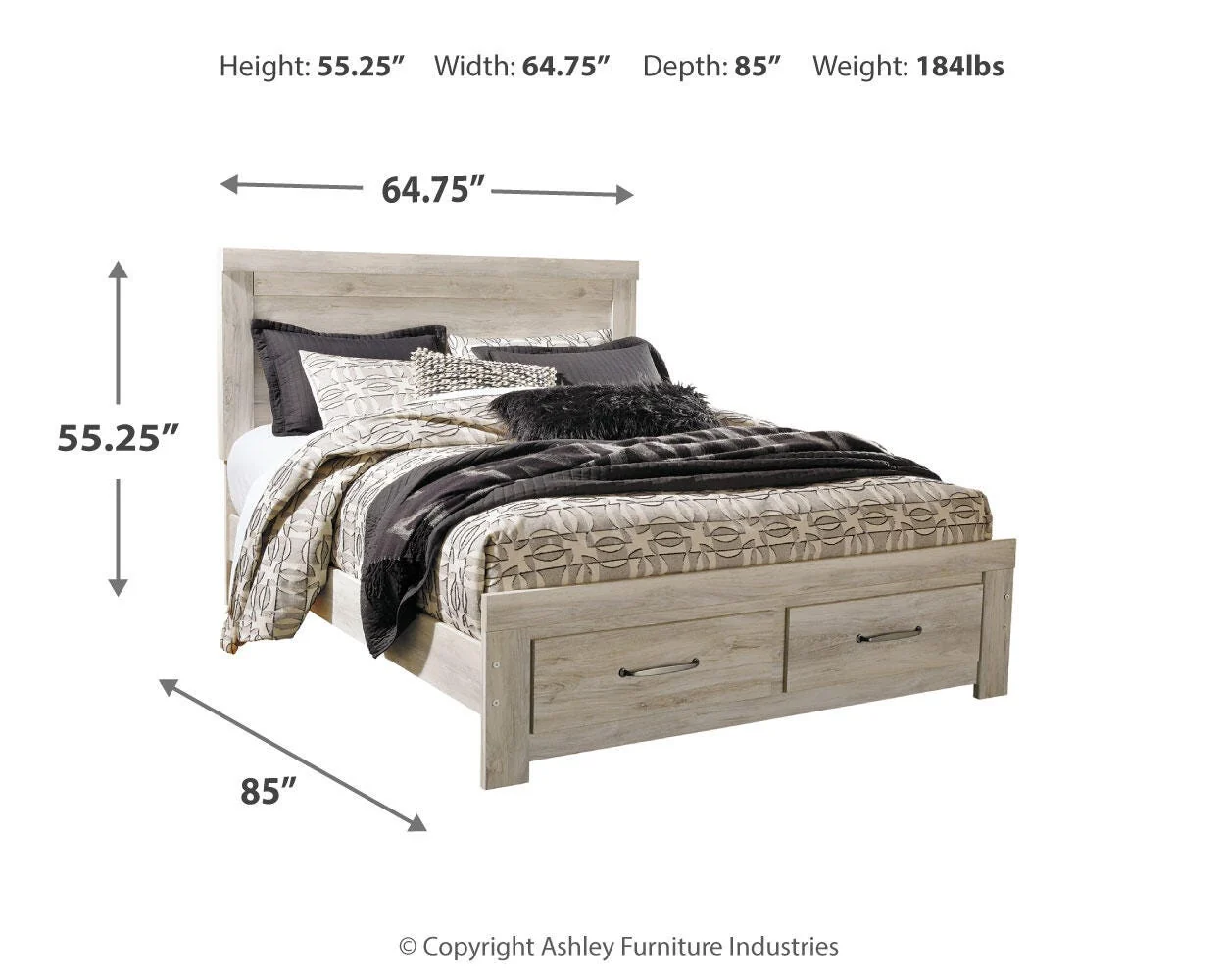 Bellaby Bed with 2 Storage Drawers - Image 3