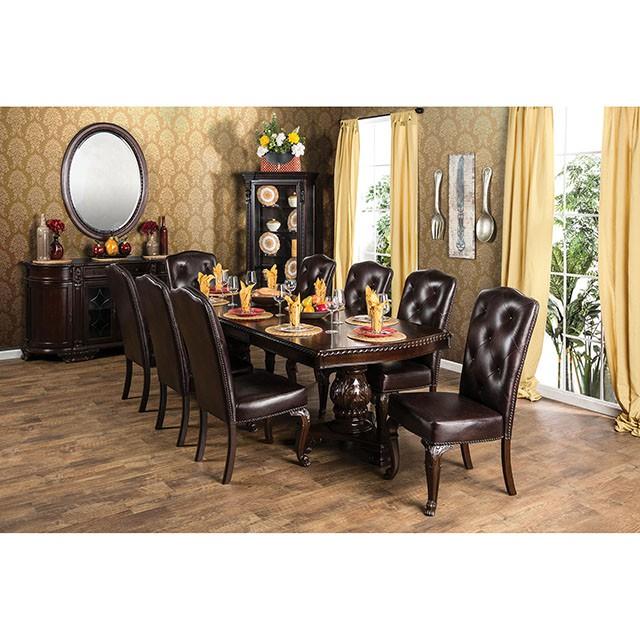Bellagio Brown Cherry Dining Table w/ 2 Leaves - Image 9