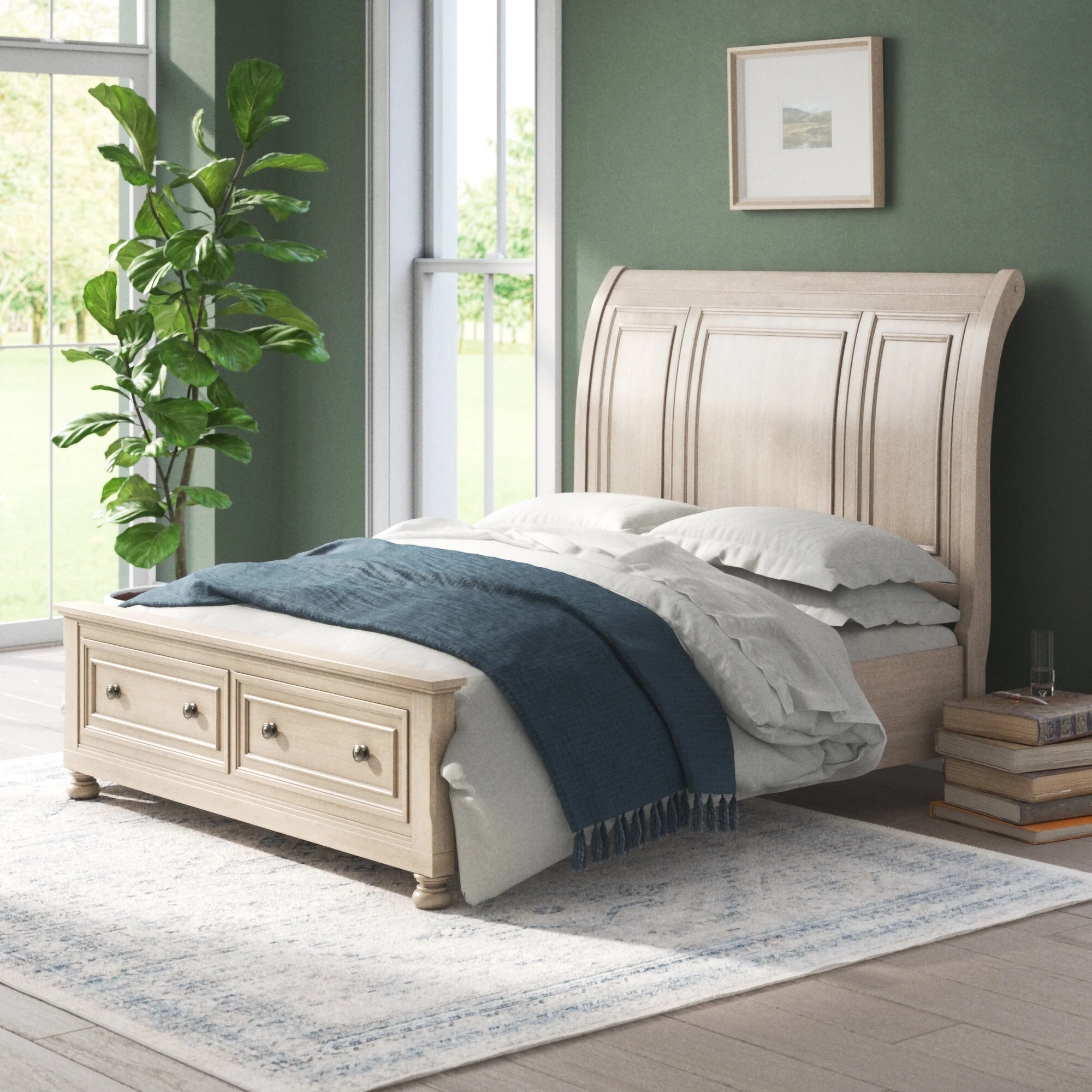 Bethel Platform Bed With Footboard Storage - Image 4