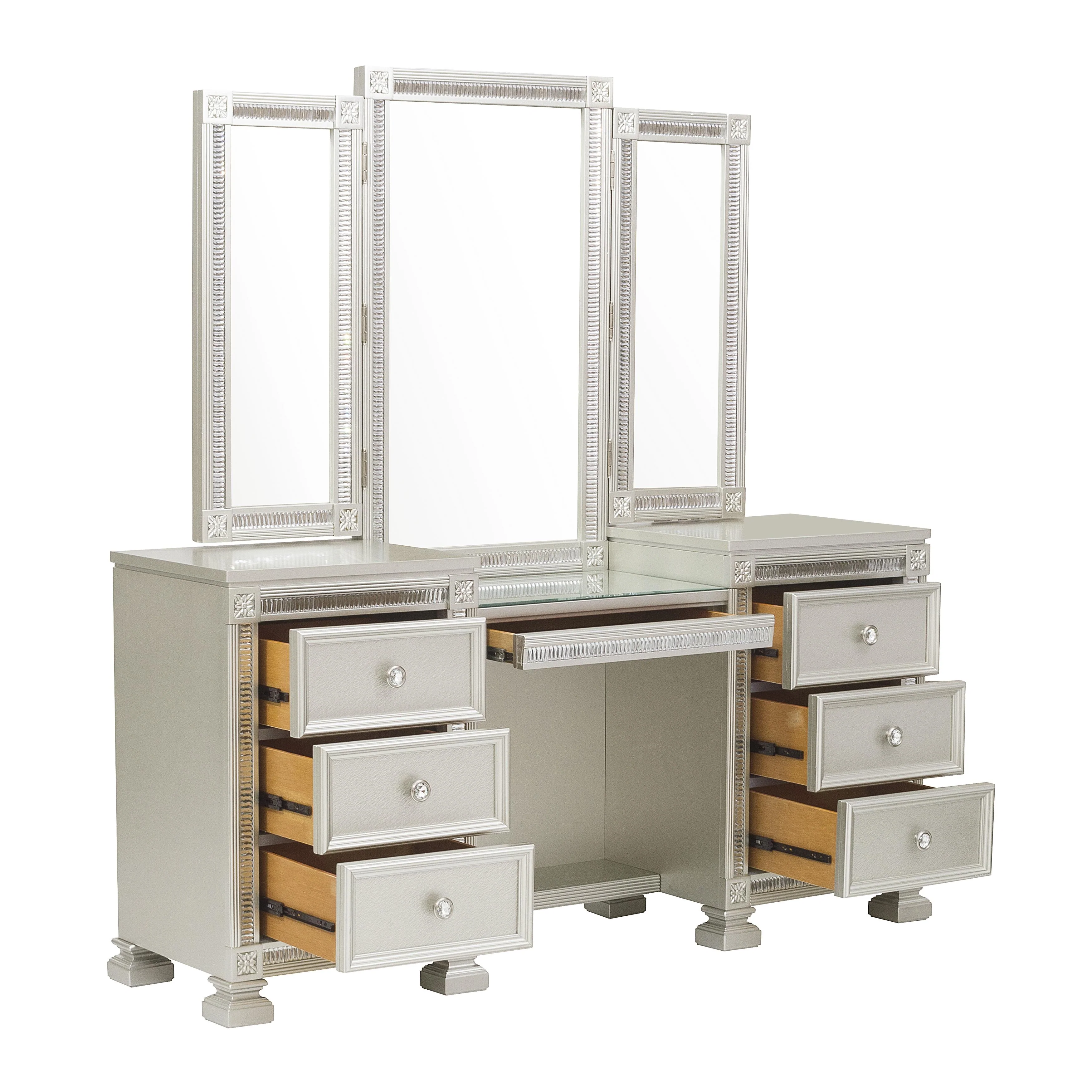Bevelle Dressing Table With Mirror - Image 5