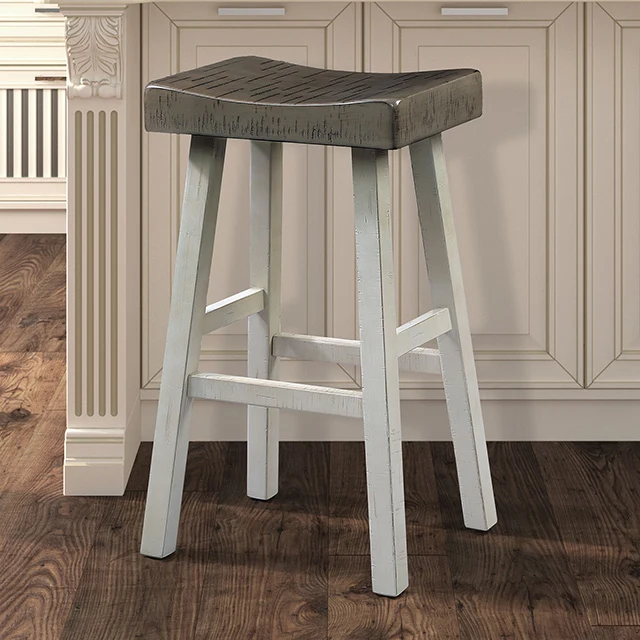 Biasca 29" Stool (2/CTN) White, Brown, & Black - Image 2