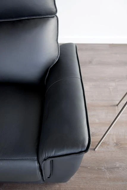 Bienne Loveseat Manual Recliner White & Black - Image 12