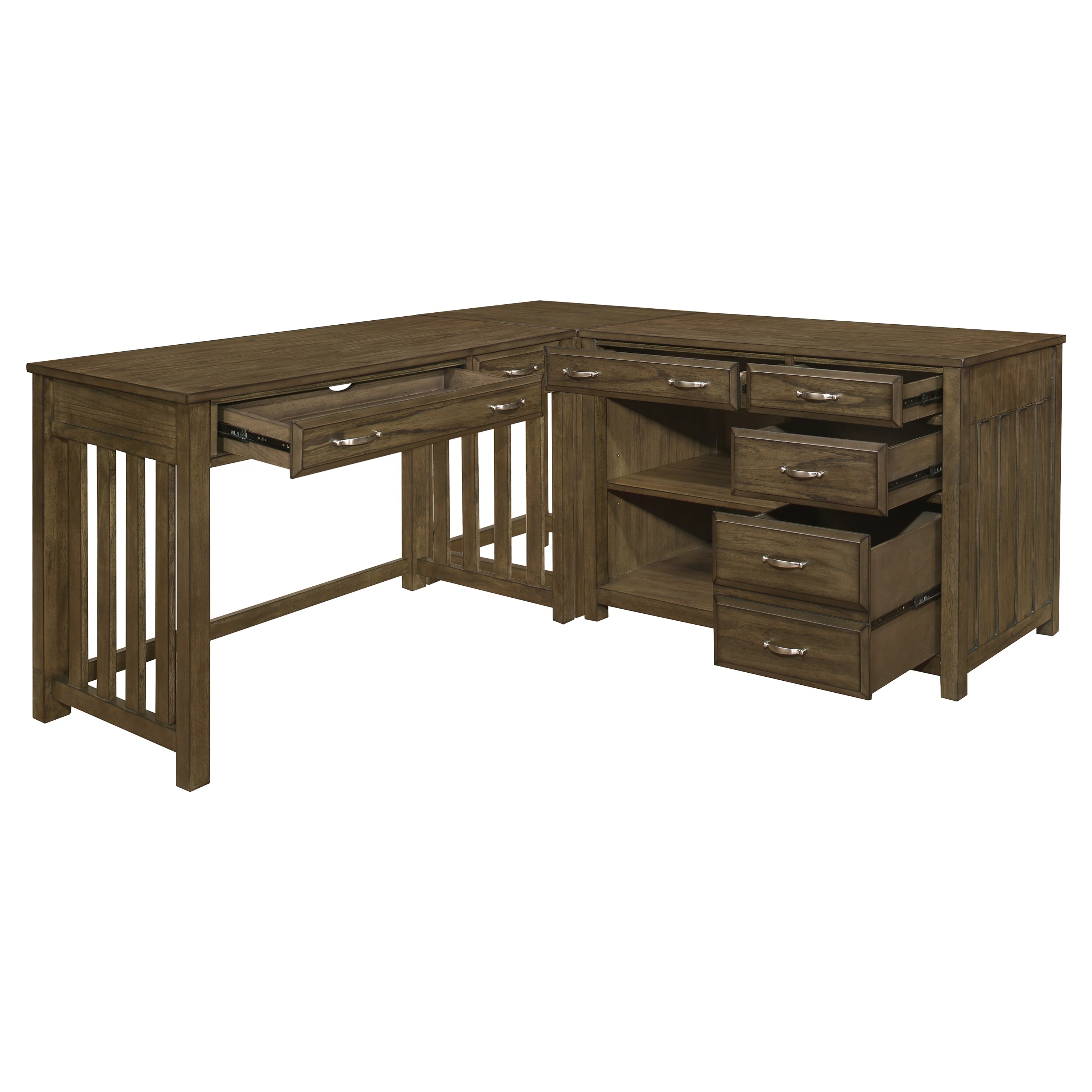 Blanche 3pc Corner Desk (desk+corner+credenza) - Image 2