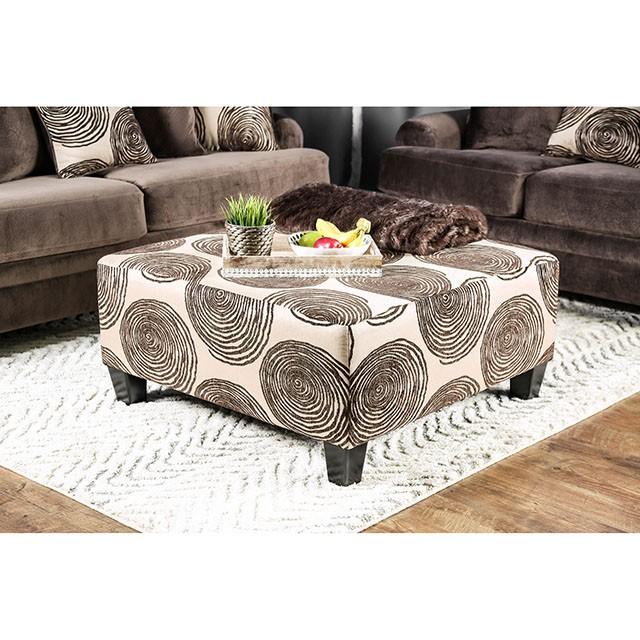 Bonaventura Brown Ottoman - Image 2