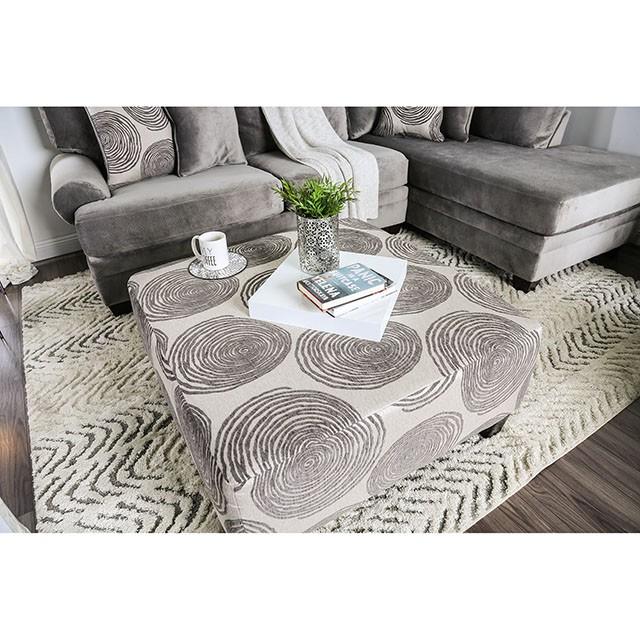 Bonaventura Gray/Pattern Ottoman - Image 2