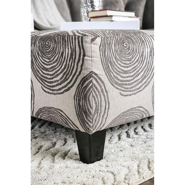 Bonaventura Gray/Pattern Ottoman - Image 3