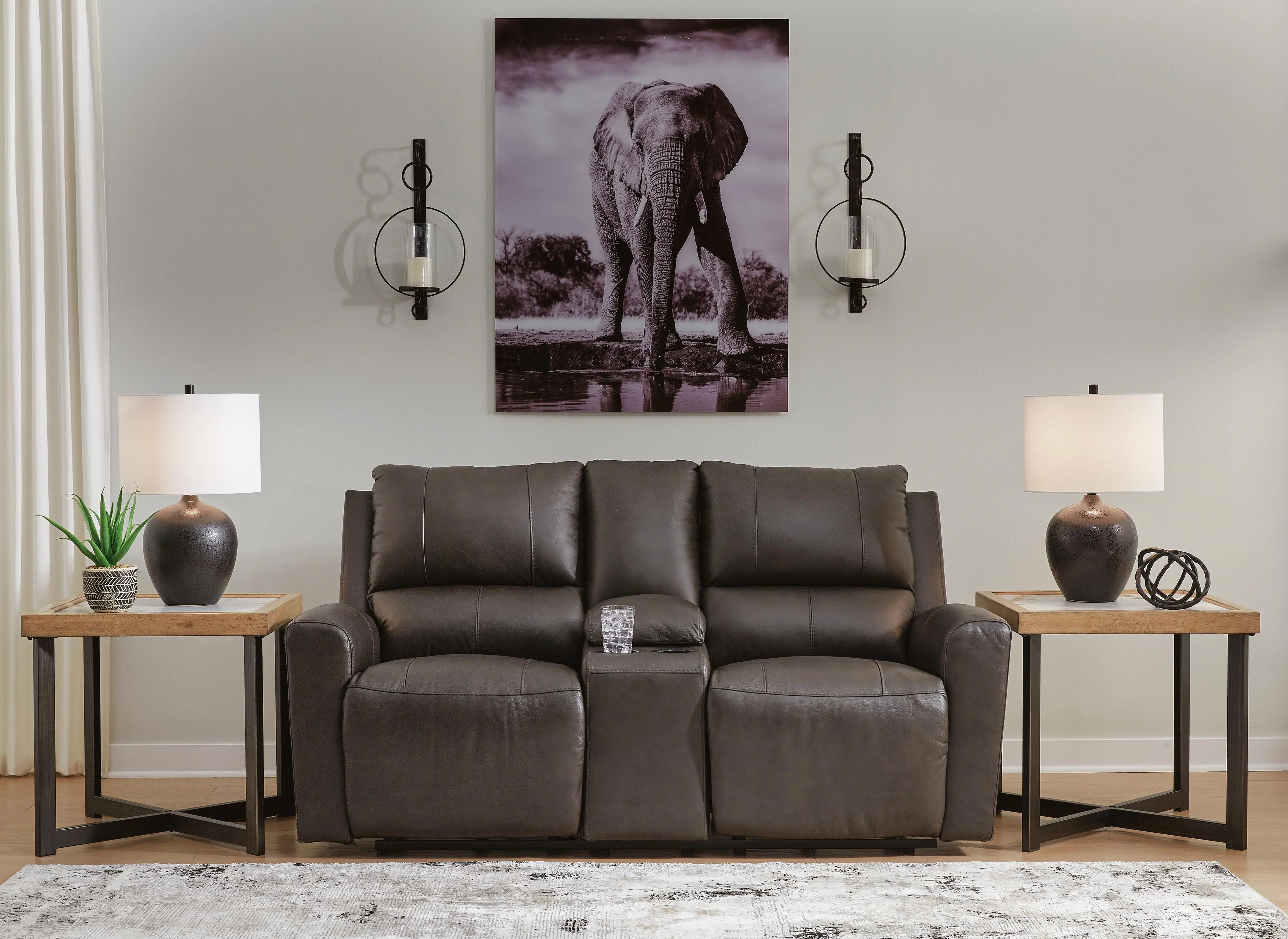 Boxmere Power Reclining Loveseat with Console - Image 2
